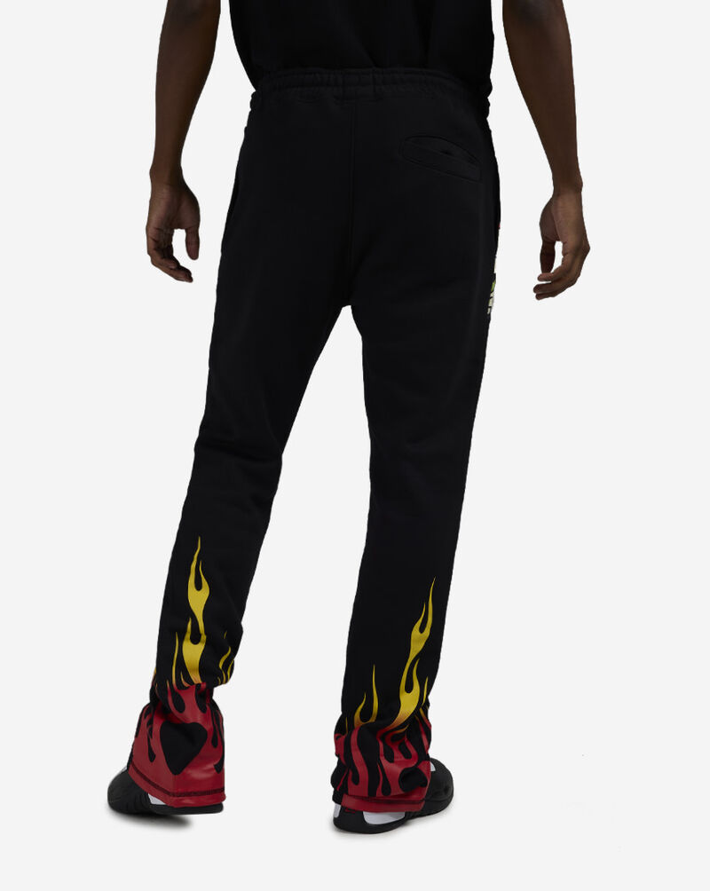 Ed Hardy Skull Flames Fleece Pants EHM80067RS-BLK Black 2