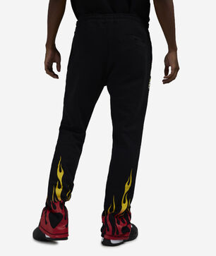 Skull Flames Fleece Pants