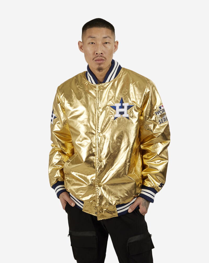 Starter Houston Astros Satin Jacket LS350853-HAS Gold 1