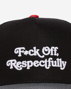 Field Grade F Off Respectfully Full Twill Trucker Hat 1006540 Black 2