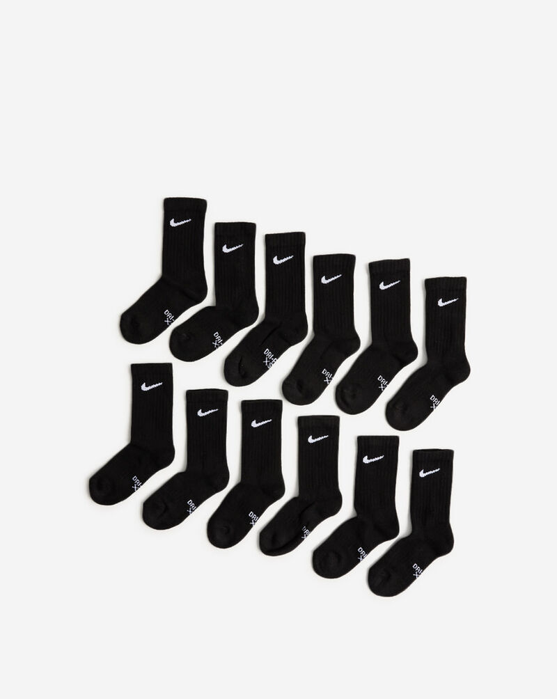 Nike Little Kids' 6-Pack NSW Basic Crew Socks (5-7) UN0019-023 Black 1