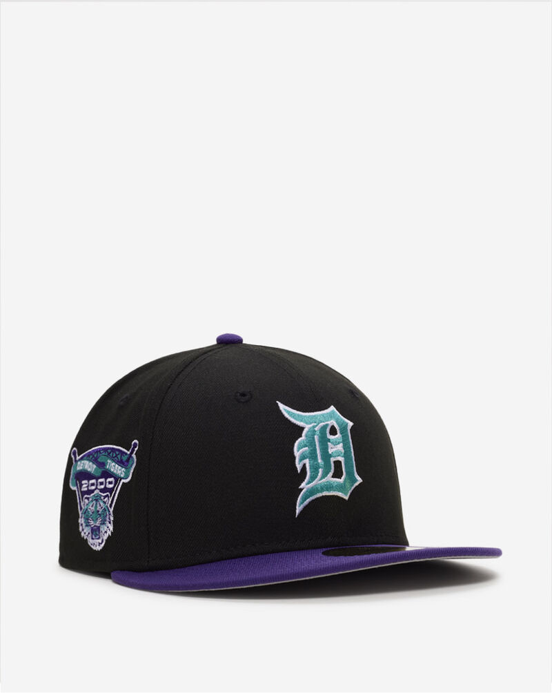 New Era 9Fifty Grape Detroit Tigers Retro Hooks Fitted Hat 70939087 Black 1