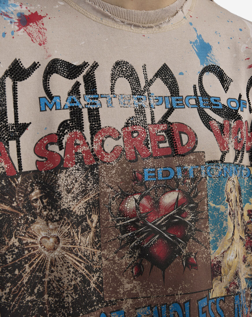 Shop First Row A Sacred Vow Cropped Tee FRM1026-KHA beige | SNIPES USA