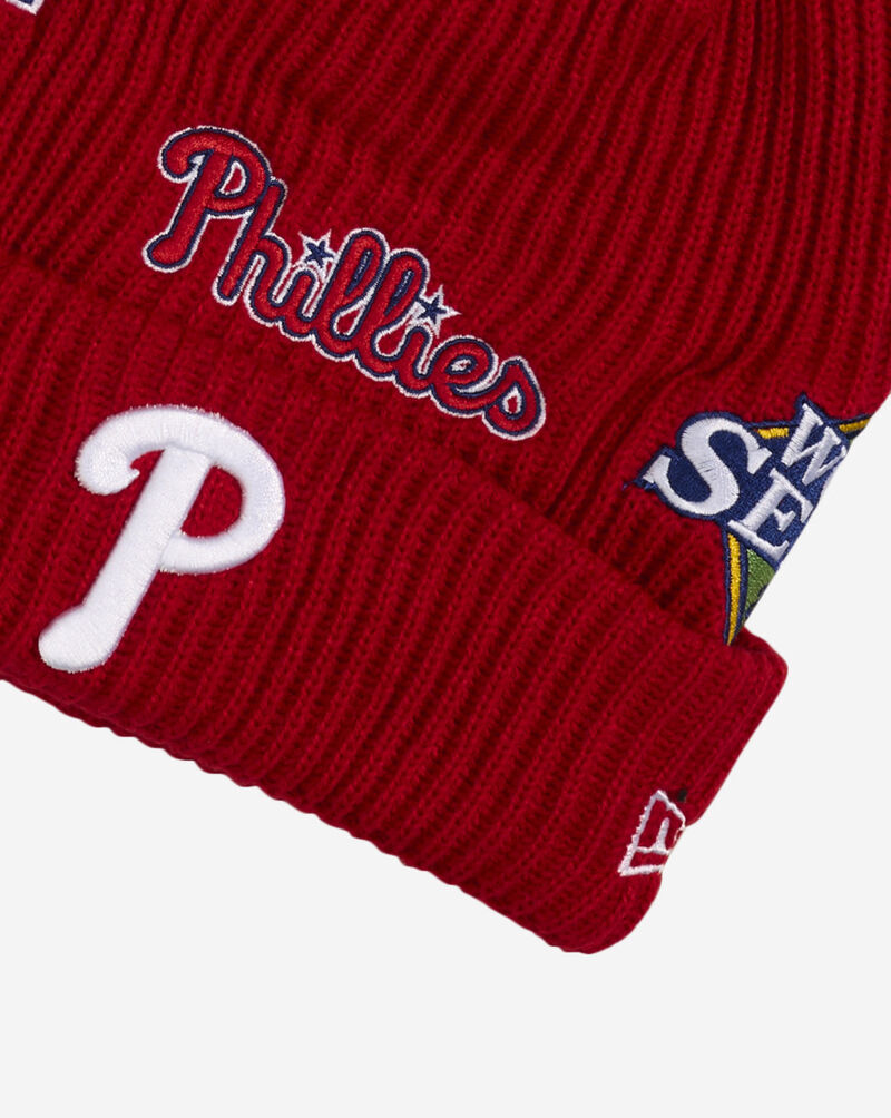 New Era Philadelphia Phillies Multi Print Knit Beanie 60833864 Red 2
