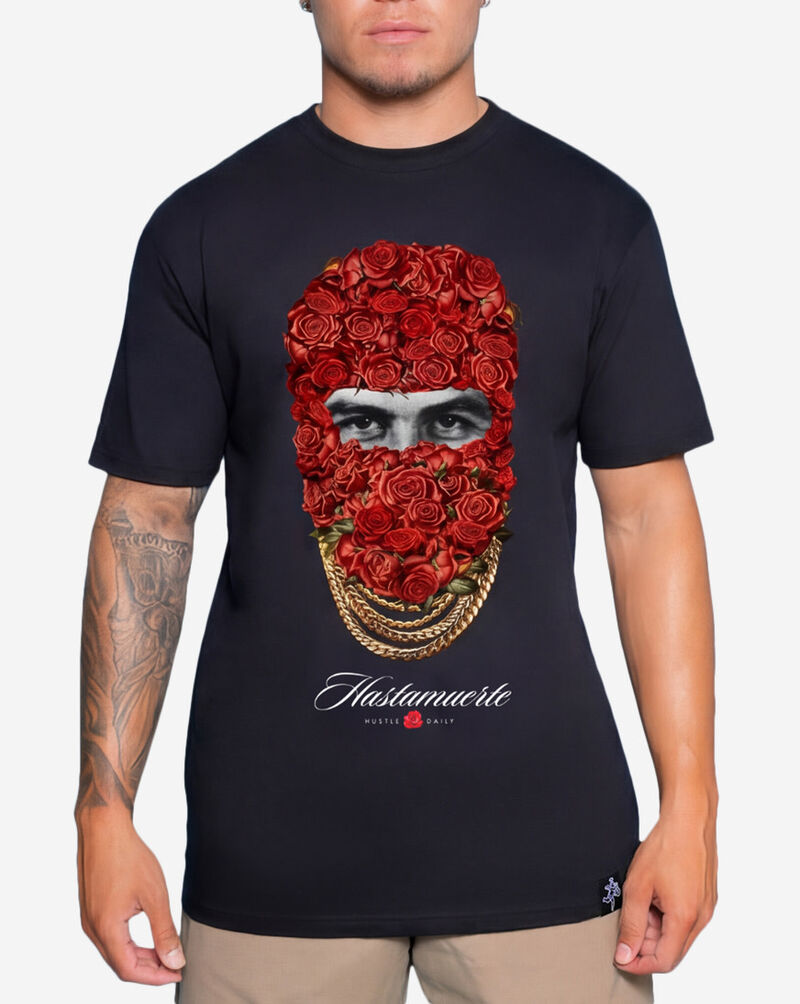 Hasta Muerte PB Rose Mask Tee  HM-PBROSEMASK-BLACK Black 3