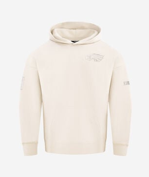 Philadelphia Eagles Neutral Drop Shoulder Fleece Pull Over Hoodie