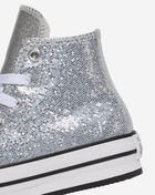 Converse Pre-School Chuck Taylor All Star Lift Platform Disco A17658C silver 8