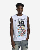 Skull Top Hat Cut Off Tee