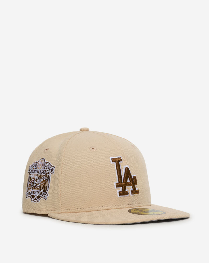 Shop New Era 59Fifty Los Angeles Dodgers Fitted Hat 71015768 cream