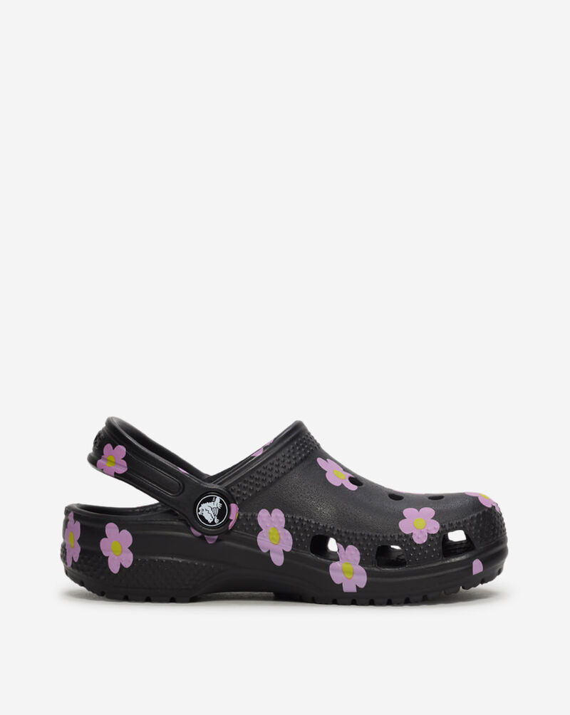 Crocs Pre-School Classic Flower Clog 212670-001 Black 4