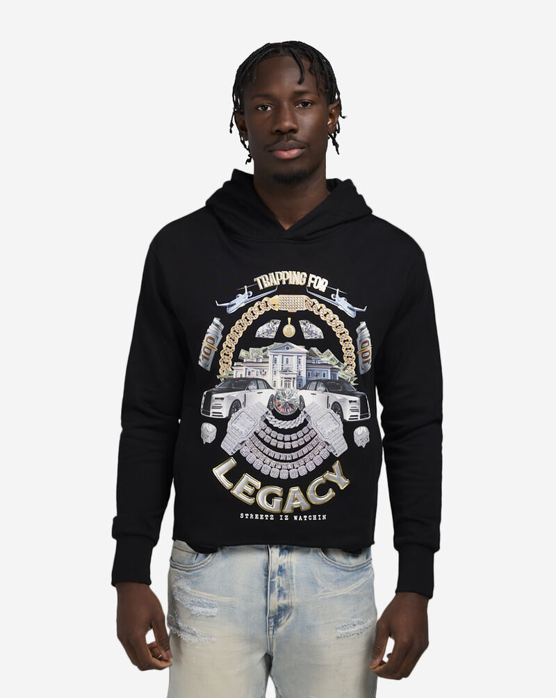 STREETZ IS WATCHIN Crop Legacy Hoodie  CHDSIW5165-BLK Black 1