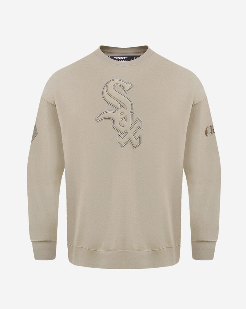 PRO STANDARD Chicago White Sox Neutral Drop Shoulder Fleece Crewneck LCW537033-TAU Beige 1