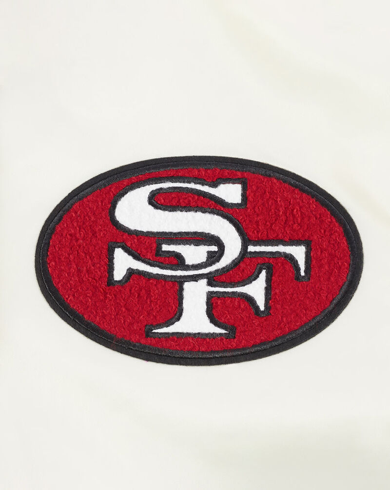 PRO STANDARD San Francisco 49Ers Retro Classic Rib Satin Jacket FS4U43619-ERD cream 2
