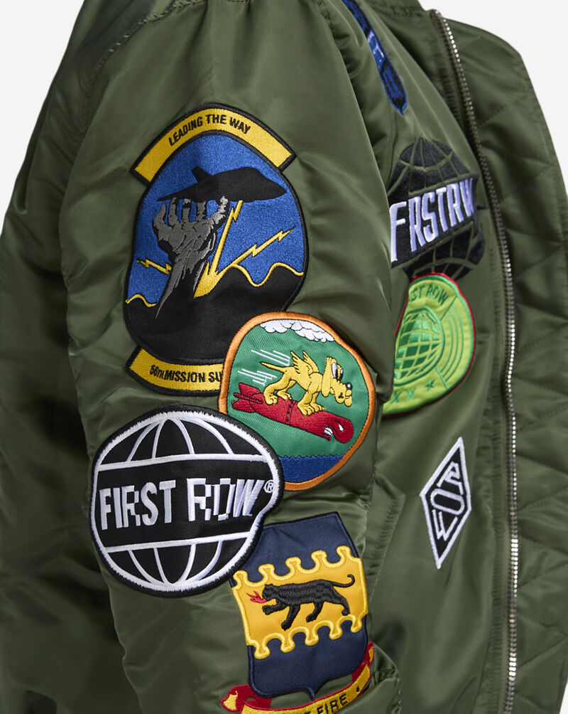 First Row Nylon Patch Jacket FRJ40045S-OLV Green 4