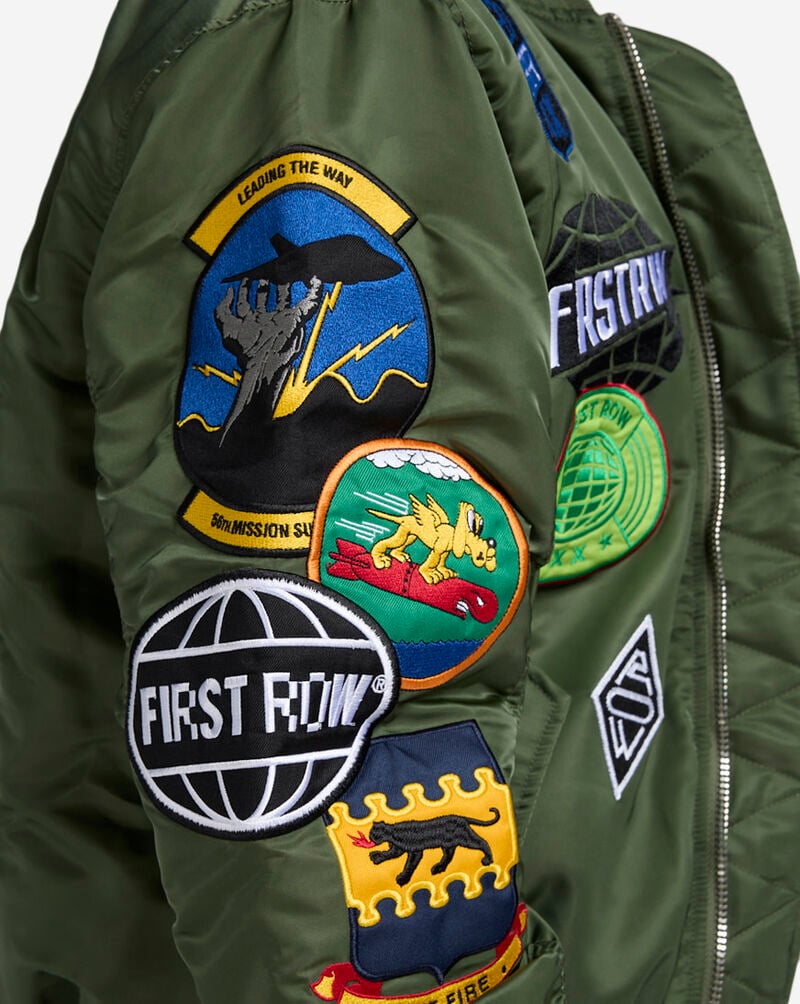First Row Nylon Patch Jacket FRJ40045S-OLV Green 4
