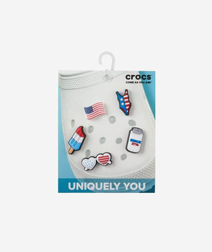 USA 5 Pack Jibbitz Charms