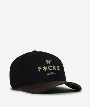 No F Given Wool Leather Trucker Hat