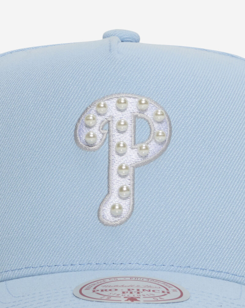 Mitchell  Ness Philadelphia Phillies Pro Pinch Pearls Snapback Hat HP19138-PPHBLUE Blue 2