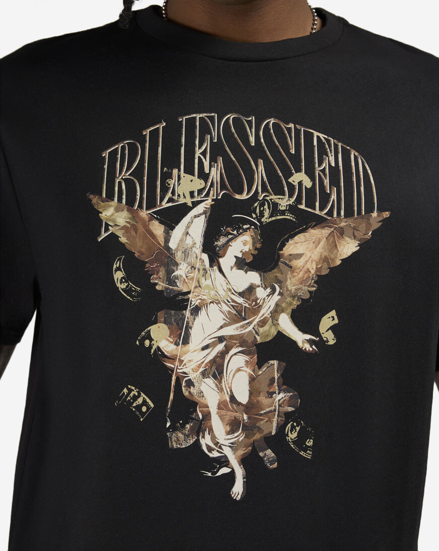 Shop Mister Tee Camo Blessed Angel Tee MTUS491-US-00007 black