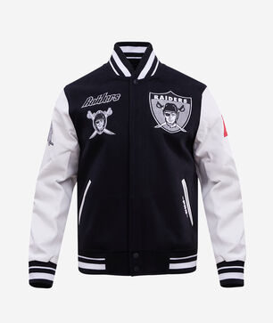 Las Vegas Raiders Retro Classic Rib Wool Varsity Jacket