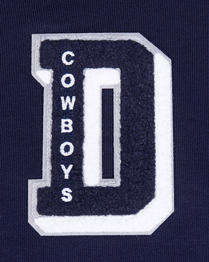 PRO STANDARD Dallas Cowboys Mash Up Rib Fleece Cropped Pull Over Hoodie FDCC42382-MDN Blue 2