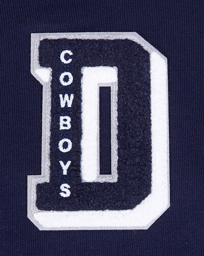 Dallas Cowboys Mash Up Rib Fleece Cropped Pull Over Hoodie