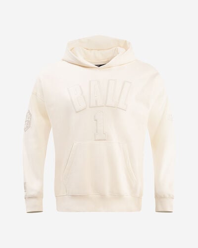 Charlotte Hornets Lamelo Ball #1 Neutral Drop Shoulder Fleece Pullover Hoodie