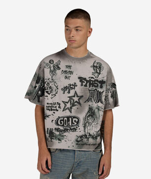 Divine Chaos Cropped Terry Tee