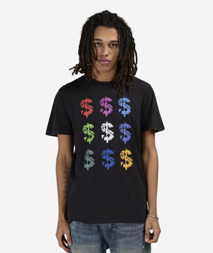 Multicolor Dollar Sign Tee
