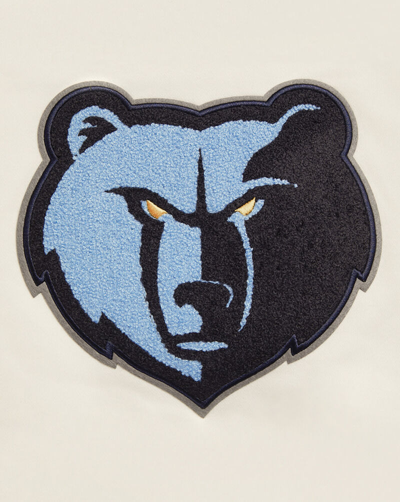 PRO STANDARD Memphis Grizzlies Retro Classic Rib Fleece Cropped Pullover Hoodie BMGC58907-EUN cream 4