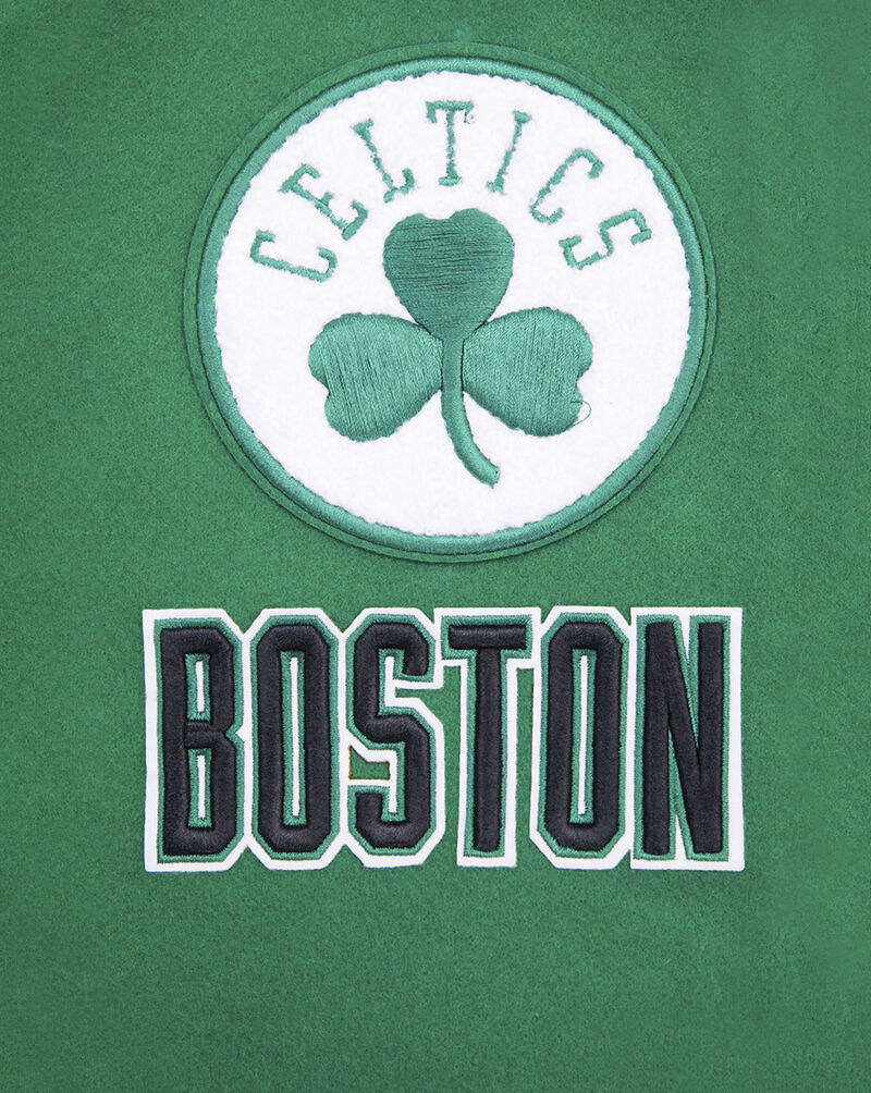 PRO STANDARD Boston Celtics Retro Classic Rib Wool Varsity Jacket BBCH515508-KWH Green 4