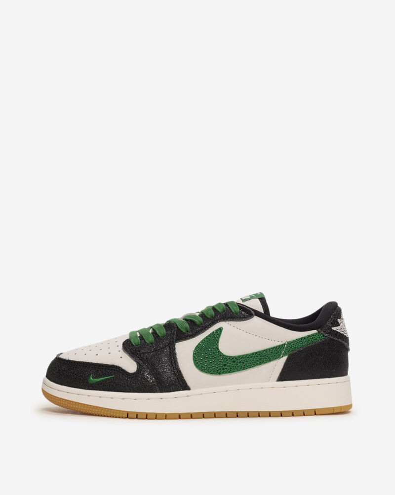 Jordan Big Kids' Air Jordan 1 Retro Low OG "Phantom and Pine Green" IR2300-030 Black 1