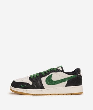 Big Kids' Air Jordan 1 Retro Low OG "Phantom and Pine Green"
