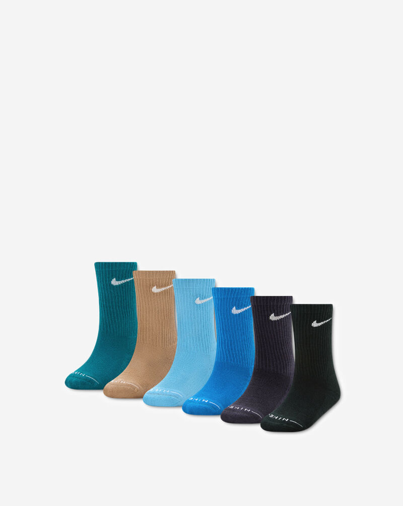 Nike Little Kids' Everyday Elevated 6Pk Crew Socks BN1369-B9I Multi 1