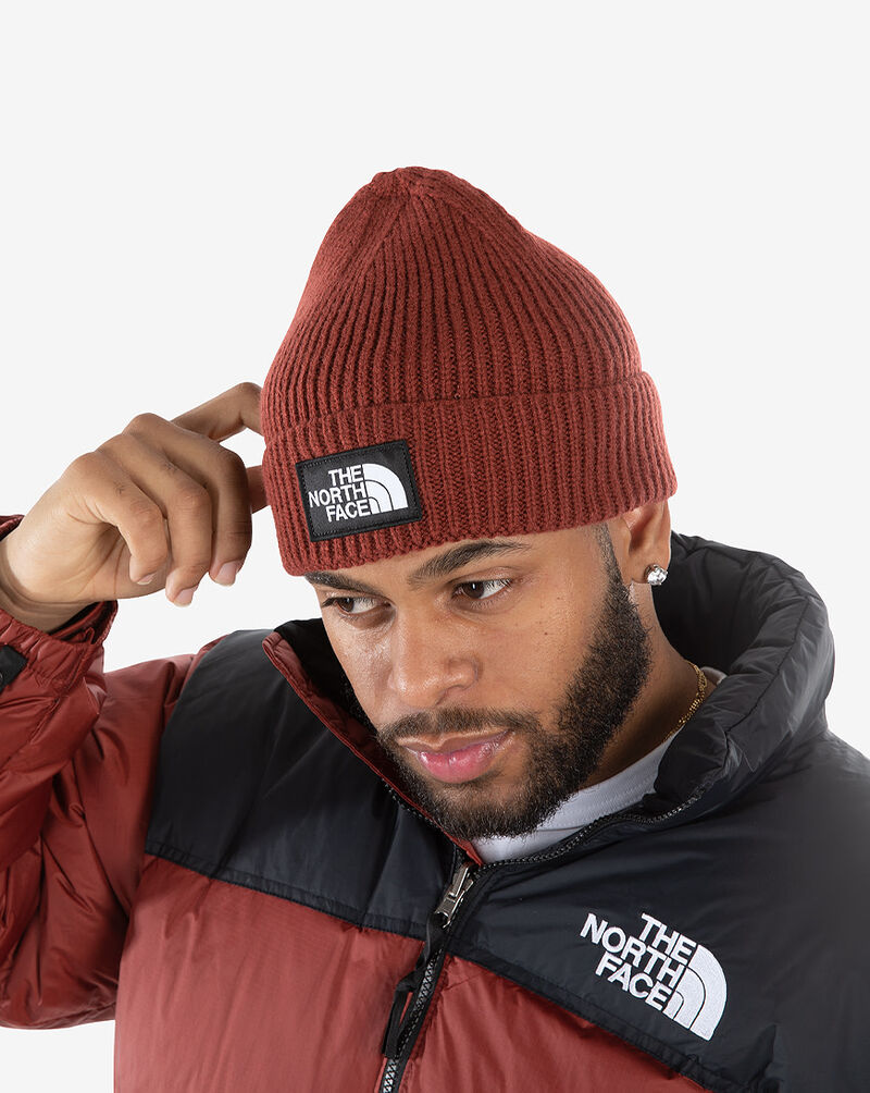 The North Face Logo Box Cuffed Beanie NF0A3FJXBDQ Red 4