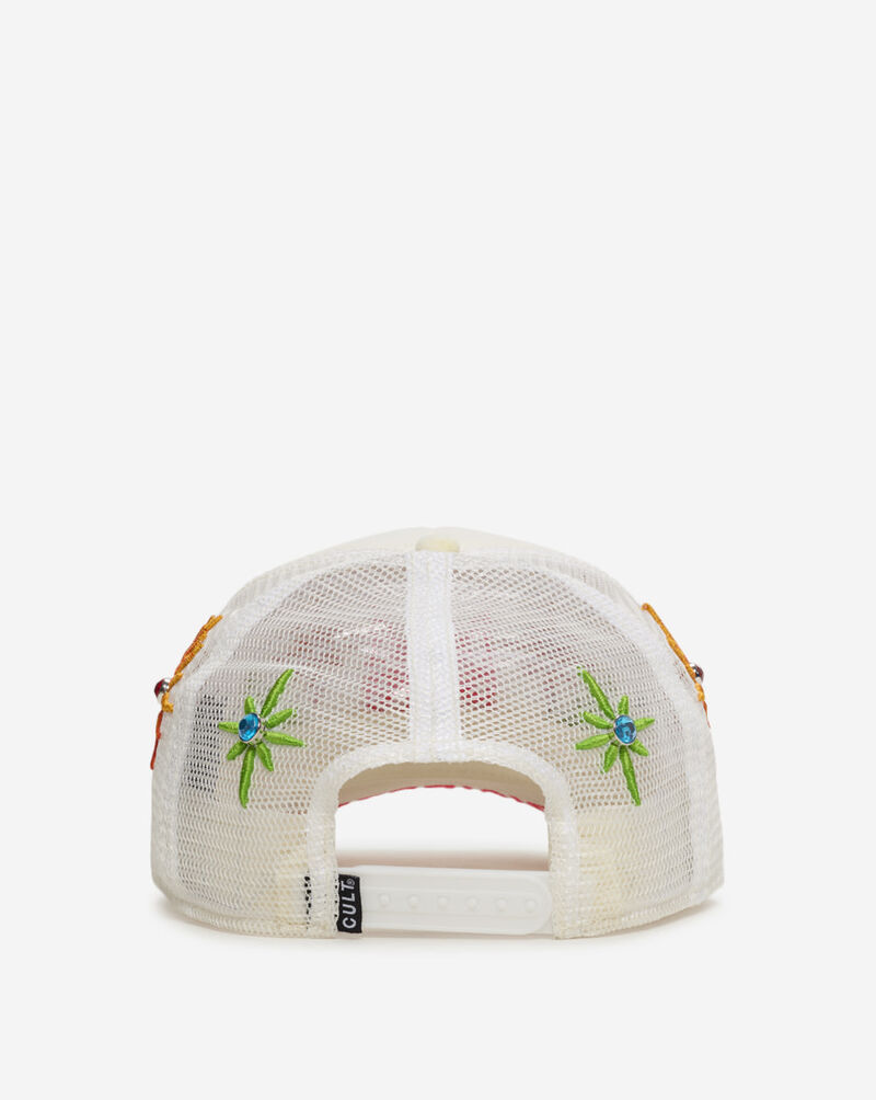 Cult of Individuality Sunny Daze Spider Mesh Back Trucker Hat 626AC-CH65A White 3