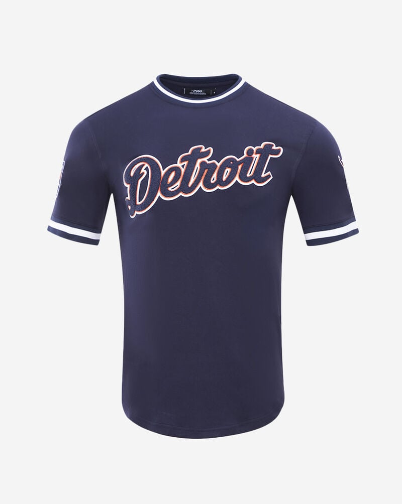 PRO STANDARD Detroit Tigers Short Sleeve Classic Chenille Double Knit Tee  LDT131954-MDO Blue 1