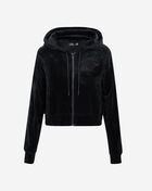 New York Knicks Triple Black Velour Full-Zip Pullover Hoodie
