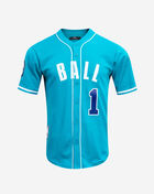 PRO STANDARD Charlotte Hornets Lamelo Ball Pullover #1 Mesh Button Up Shirt BCH157793-TEA Blue 1