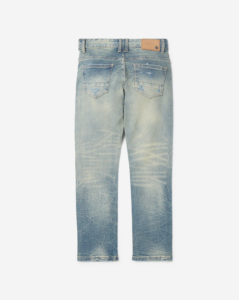 Smoke Rise Kids' Distressed Stud Leg Denim Jean BJP26F545SN Blue 2