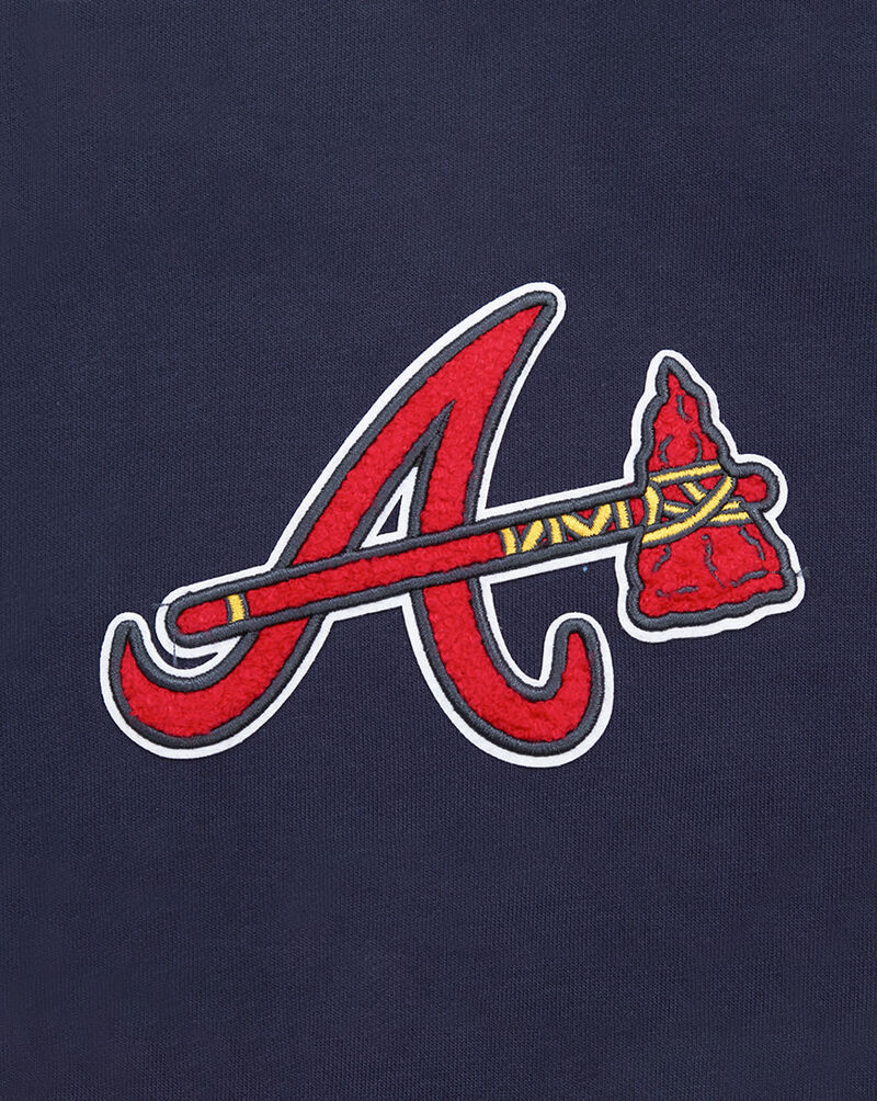 PRO STANDARD Atlanta Braves Classic Fleece Hoodie Dress LABB34346-MDN Blue 4