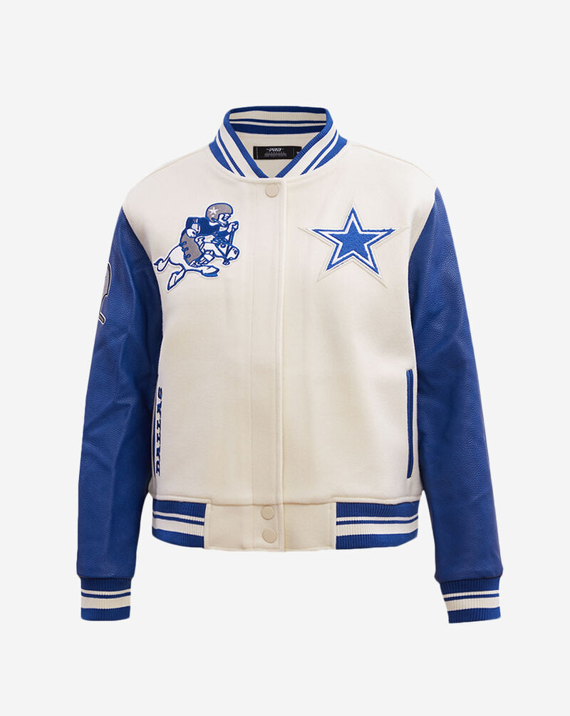 PRO STANDARD Dallas Cowboys Retro Classic Rib Wool Varsity Jacket FDCH43600-EDB cream 1