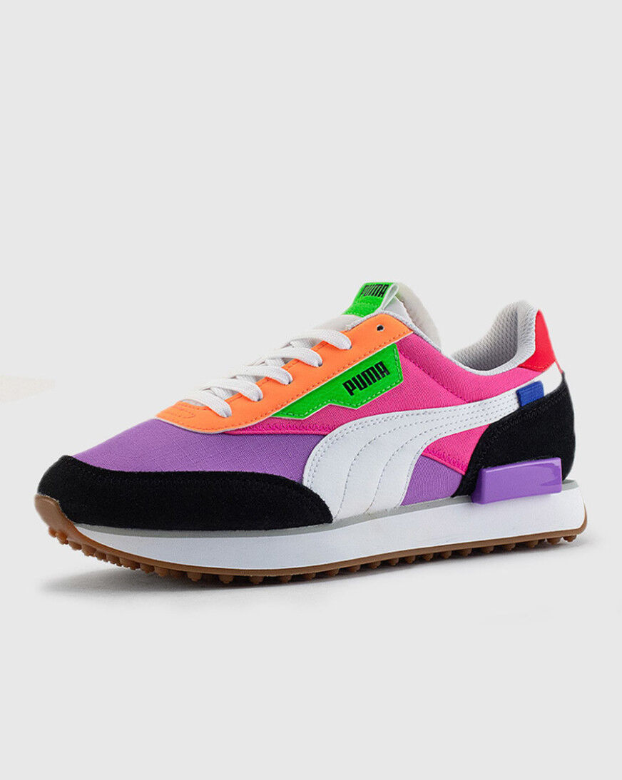 puma future rider play on sneakers purple fluo pink