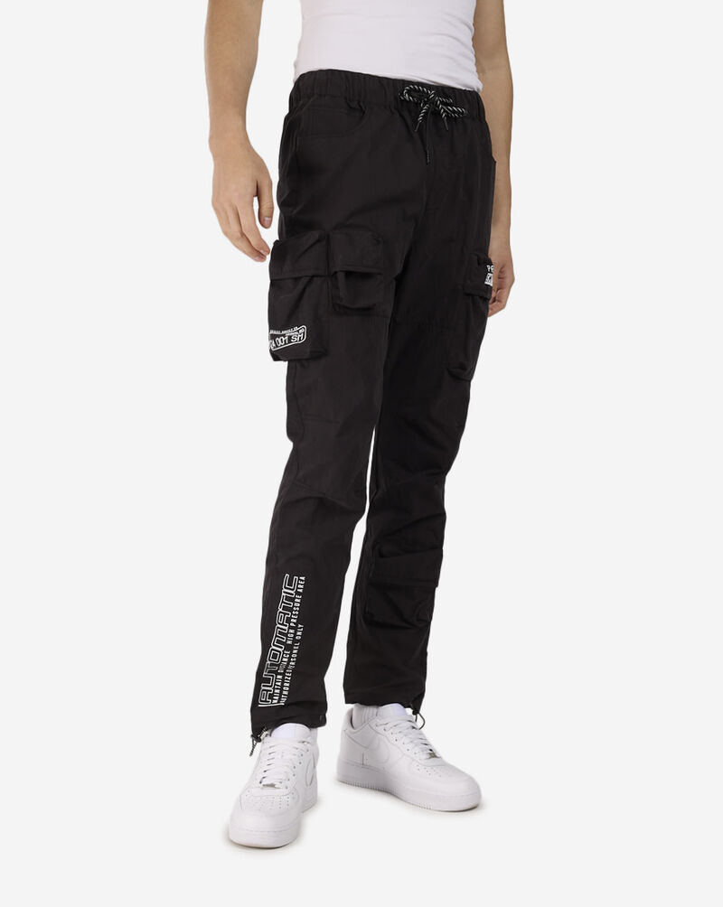 Smoke Rise Brushed Utility Nylon Cargo Pants WP24181SN-BLK Black 1