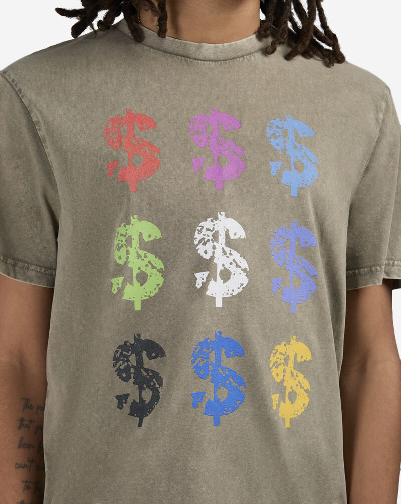 Mister Tee Multicolor Dollar Sign Tee MTUS480A-US-03254 Green 3