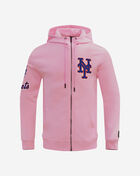 PRO STANDARD New York Mets Classic Chenille Double Knit Full-Zip Hoodie LNM531928-PNK Pink 1