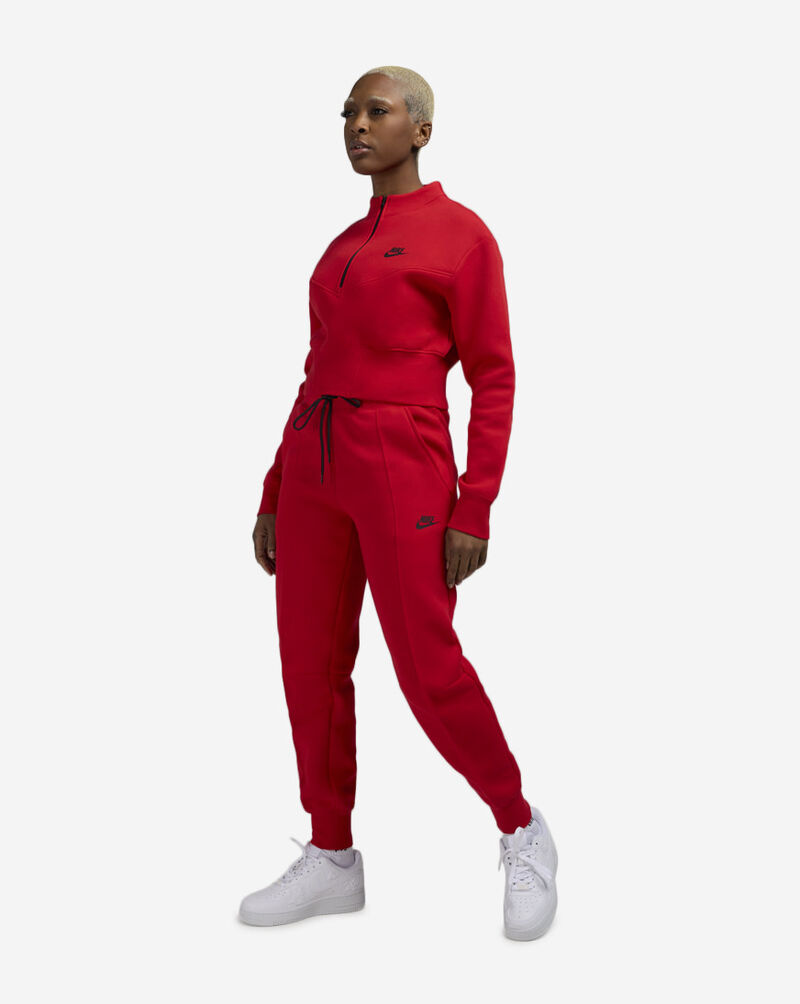 Nike NSW Tech Fleece Cropped 1/2-Zip Top HJ1031-657 Red 3
