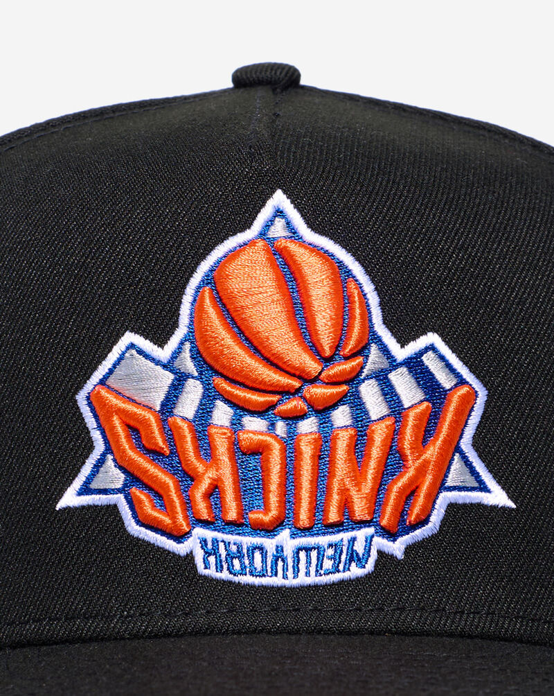 New Era 9Fifty New York Knicks Upside Down Script A-Frame Snapback Hat 71099386 Black 2