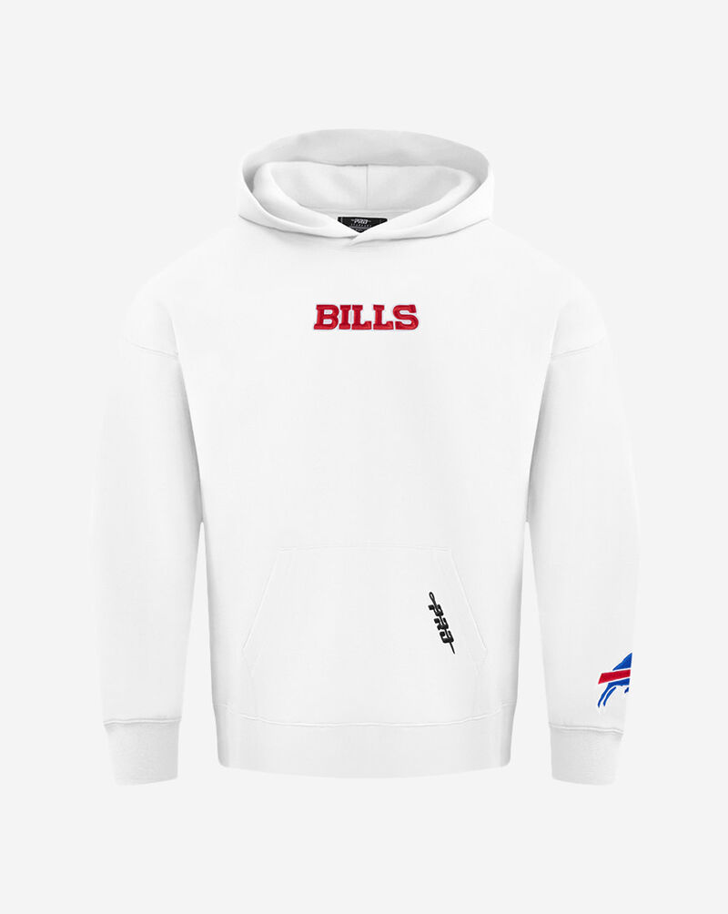 PRO STANDARD Buffalo Bills Wingspam Drop Shoulder Pull Over Hoodie FBB5410472-WHT White 1