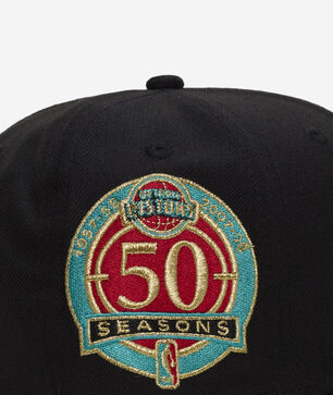 9Fifty Detroit Pistons Metallic Snapback Hat